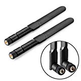 SMA Antenne 4G Antenne 9DBI GSM High Gain 4G LTE Amplificateur amplificateur de signal Wifi haute performance Adaptateur modem Récepteur réseau Antenne à longue portée pour points d'accès mobiles (2Pack) Noir