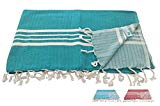 Fouta de plage xxl, Drap de hammam | Royale, luxueuse, très douce | 160x215 cm | 100% Coton de haute Qualité | Modèle unique de ZusenZomer