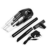 BESTEK Aspirateur à Main pour Voiture avec Batterie Lithium-Ion Chargeable, 30 minutes d'autonomie, puissance d'aspiration 4000 Pa - Noir