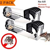 HomemoH Souricières intelligents sans cruauté, 2 Pack Flexible Rodent animal nuisible Contrôle de la souris piège capture en direct