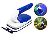 Poppypet Aquarium Magnétique Brosse Verre Algues Grattoir Nettoyeur Flottant Aimant Aquarium Nettoyage Nettoyeur de Vitre Aquarium Accessoire pour Aquarium Bleu S