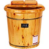 LQQGXL Bath Fonction de contrôle de température de massage de station thermale de pied de pied en bois avec le massage apaisant de couverture Baignoire gonflable ( Color : Deux )