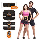 Appareil Abdominal, HOMPO Appareil Abdominaux Unisexe Ceinture Abdominale Electrostimulation Abdos Appareil Cuisses Entraînement Musculation Sans Fil pour Homme et Femme
