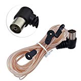 Eightwood FM Dipole Antenne Intérieur 75ohm Presse Unbal Femelle PAL Connecteur TV Adaptateur Y Tuner pour Stéréo Yamaha JVC Sony Bose Sherwood Pioneer Panasonic Oenon Radio Onkyo Audio