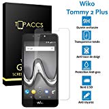 WIKO TOMMY 2 PLUS - Véritable vitre de protection écran en Verre trempé pour WIKO TOMMY 2 PLUS - résistance renforcée: 9H - Anti trace - anti rayures - Ultra fin (0,26mm) - ultra Transparence - Bord 2.5D - Haute sensibilité tactile - Pas de bulles