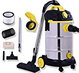 Aspirateur industriel Masko - 1 800 Watts  Avec buses  Souffleur  Testé GS | Aspirateur à usages multiples pour l’aspiration de matériaux secs ou humides | Aspirateur industriel utilisable avec et sans sac | Aspirateur d'eau sans sac avec nettoyage du filtre
