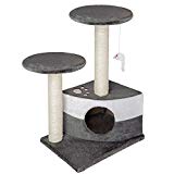 TecTake Arbre à chat griffoir grattoir - diverses couleurs au choix - (Gris)