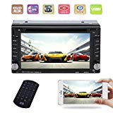 Blackpoolal Autoradio Bluetooth Main Libre 2 Din Écran 6.2’’ Tactile HD Navigation GPS DVD/CD/MP3/MP4/RADIO/Carte SD/USB Multimédia Player Stéréo Tuner Caméra de Recul Supporté avec Télécommande