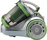 Bestron ABL900SGE - Aspirateur Turbine sans sac - Classe énergie A + sol dur B + Brosse Turbo- Argent / Vert Métallique