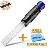 Аspirateur à brosse Dust Daddy avec chiffon en microfibre - un aspirateur facile à nettoyer avec de minuscules tubes d'aspiration puissants. Parfait pour les voitures, les aérations, les animaux domestiques, les coins, les tiroirs, les claviers et les plantes