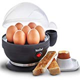 VonShef Cuiseur à œufs - 7 œufs durs, mollets ou à la coque - avec verre doseur inclus et fonction de cuisson des légumes à la vapeur