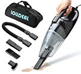 Aspirateur de voiture , Lolldeal 12Volts 3200Pa 4 Accessoires Humide et Sèche Aspirateur à main 5M Cordon d'alimentation pour Aspirer Les Cheveux, Le Laine et L'eau etc, Avec un Sac de transport