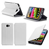 Etui luxe Archos 50 Cobalt 4G blanc Ultra Slim Cuir Style avec stand - Housse Folio Flip Cover coque de protection Archos 50 Cobalt double Sim blanche - Accessoires pochette XEPTIO : Exceptional case !