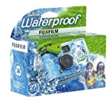 Fujifilm Quicksnap 800 Appareil photo marine jetable étanche (à une profondeur allant jusqu'à 17 pieds) 27 photos Prêt à photographier Bleu