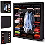 ProBache - Armoire de rangement noire dressing penderie XXL tissu