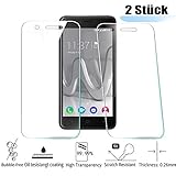 Wiko harry Protection écran Verre Trempé, MiSha (2 pièces) 9H La Dureté Du Verre Trempé Anti-Rayure Haute Definition La Sensibilité élevée 2.5D Tour Edge revêtement oléophobique Anti-empreintes Anti-poussière Anti-huile Facile à installer Sans Bulle Tempered Glass Screen Protector pour Wiko harry