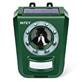 INTEY Répulsif Chat Ultrason Solaire Repulsif Chat Exterieur Sensibilité et Fréquence Réglable Ultrason Chat pour Repousser Animaux Nuisibles Protecteur de Jardin - 2018 Version