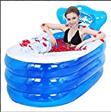 L&Zr Grande Extension De La Baignoire Pliable Gonflable Adulte De Baignoire D'épaississement De Pliage,Blue