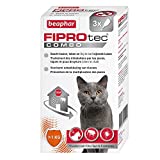 Beaphar - FIPROtec Combo, pipettes anti-puces et anti-tiques - chat - 3 pipettes