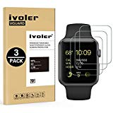 [Lot de 3] Verre Trempé Apple Watch 42mm Series 1 / Series 2 / Series 3 [Garantie à Vie], iVoler Film Protection en Verre trempé écran Protecteur - ANTI RAYURES - SANS BULLES D'AIR - Ultra Résistant Dureté 9H Glass Screen Protector pour Apple Watch 42mm Series 1 2015 / Series 2 2016 / Series 3 2017