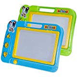Faburo 2pcs Enfant Ardoises magiques Megasketcher Tableau de Dessin Graffiti Loisir créatif Magnétique Effaçable Planche à Dessin pour Enfant 3ans plus