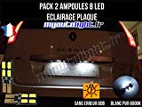 Pack ampoules led éclairage plaque pour Renault Scénic 3