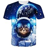Chicolife Unisexe 3d Animal Cat Imprimé Été Cool T-shirts Tees Vêtements