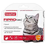 Beaphar - FIPROtec, Pipettes Anti-puces et Anti-tiques au Fipronil - Chat - 3 Pipettes