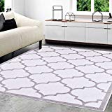 A2Z RUG Tapis décoratif blanc - 140 x 200 cm - Tendance - Collection « Area Rug »