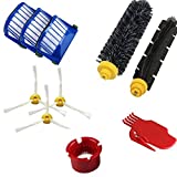 Accessoire Pour Robot Roomba SéRie 600 610 620 650 Aspirateurs PièCe De Rechange Sets - Inclure 3X Filtre +3X Brosse à Poils +1X Brosse à Fouet Flexible +1X Outil De Nettoyage +1X Brosse De Soie