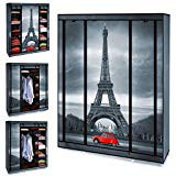 IDMarket - Armoire de rangement Paris dressing penderie XXL tissu