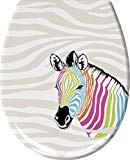 Kleine Wolke 1835148075 Zèbre Siège de Toilette Plastique Multicolore 37 x 45 cm