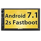 PUNMPKIN Android 7.1 Autoradio 2 Din GPS Fast Boot 2s Ecran tactile 7 Pouces RAM:2GB supporte USB SD Commande au Volant RDS Radio Wifi 4G Bluetooth OBD2 DAB+