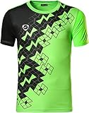 jeansian Homme de Sport Outdoor Quick Dry Short Sleeved Men's Tee Tops T-Shirt LSL111_Green_S(M)