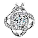 Alex perry Femme Collier Pendentif Argent Sterling 925 Zircone Cubique Plaqué Or Cadeau Noël Bijoux pour l'Aniversaire Mariage Valentin Copines Filles Petite Amie Mère Elle