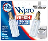 Wpro LMH009 Blister de 2 Ampoule E14 T25L 40 W 230-240 V