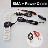 Auto DVB-T TNT TV Antenne Amplifiée Voiture Amplificateur Disques 25db SMA Adaptateur Jack