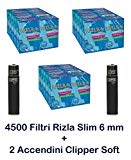 Chance SAS – 4500 filtres slim Rizla + 2 briquets Clipper Soft noirs