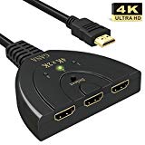 HDMI Switch 4k | GANA 3-Port HDMI Splitter Cable | Hdmi Câble Commutateur Prend en Charge 4K/1080P/3D Pour Xbox / PS3 / PS4 / Apple TV / Roku / Fire TV / Blue-Ray DVD Player
