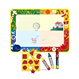 Grand Doodle tapis(100*73CM) avec 3 stylos,Des gamins Eau tableau Doodle Scribble Boards Tool(Animal)
