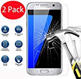 2 Pack - Samsung Galaxy S7 Verre Trempé, FoneExpert Vitre Protection Film de protecteur d'écran Glass Film Tempered Glass Screen Protector Pour Samsung Galaxy S7