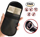 2 x Clé de voiture de signal, blocage des ports d'entrée sans clé Guard étui de blocage de signal et GPS Tracker blindage Sac de rayonnement, RFID Blocker