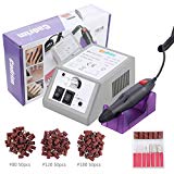 Cadrim Manucure Machine Ongles Machine à Manucure Machine à Poncer Ponceuse Électrique Professionnelle manucure et pédicure avec 6 embouts ponçage pour Salon,Festival,Cadeaux