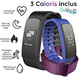 OuiVallée Bracelet connecté MyPulse - Marque Française - Capteur Cardiaque Podomètre Sommeil Bluetooth 4.0 - Tracker Activité physique