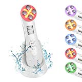 Dispositif de beauté ultrasonique, 5in1 dispositif multifonctionnel de beauté faciale, 6 modes Appareil de massage de mésothérapie de machine de beauté de LED, ION Photon Soins de la peau pour le corps et le visage, Anti Rides Anti-vieillissement peau d'acné Resserrement pour le rajeunissement de la peau (beauté02)