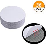 36 Pièces Bandes de Douche de Sécurité Rondes Antidérapantes Bandes de Bain Auto-Adhésifs Rondes Ruban de Disques Antidérapants, 10 cm/ 4 Pouce, Transparent
