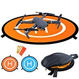 WisFox Mini héliport de piste pliable pour DJI Mavic Pro Drone / DJI Phantom 2/3/4 Inspire Antel Robotic, 3DR Solo & More- Universal Waterproof Portable Foldable Landing Pads Élargissez diamètre 75cm, 30cm plié diamètre