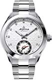 Alpina Horological Smartwatch Womens Steel Calendar Quartz Light Silver Dial AL-285STD3C6B