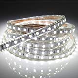 Ruban Led, Grande Luminosité bandeau led 220v avec Interrupteur,5050 IP65 étanche Strip Led, 3M Blanc Froid