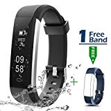 Fitness Tracker, CHEREEKI Montre Connectée Tracker d'Activité IP67 Étanche Smartwatch Bracelet Bluetooth Podomètre avec Moniteur de Sommeil/ Step Tracker/ Compteur de Calories pour Android iPhone (Noir)
